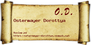 Ostermayer Dorottya névjegykártya